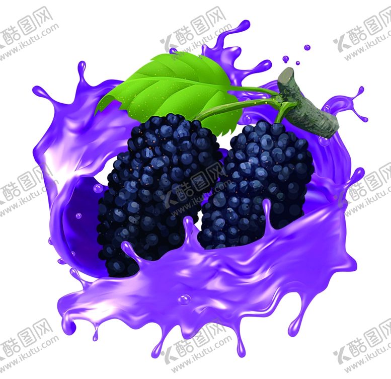 编号：37554702231305062924【酷图网】源文件下载-桑葚原浆桑椹果汁飞溅