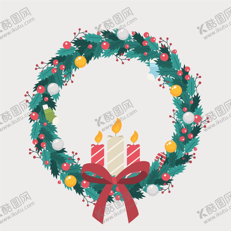 编号：86423509142212007095【酷图网】源文件下载-圣诞节花环
