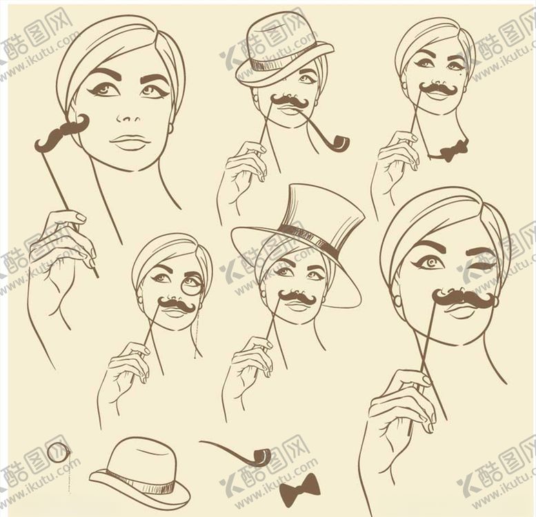 编号：35952610120947155017【酷图网】源文件下载-卡通女人