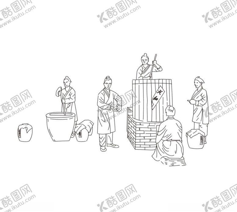 编号：60873307031717564074【酷图网】源文件下载-造酒线条