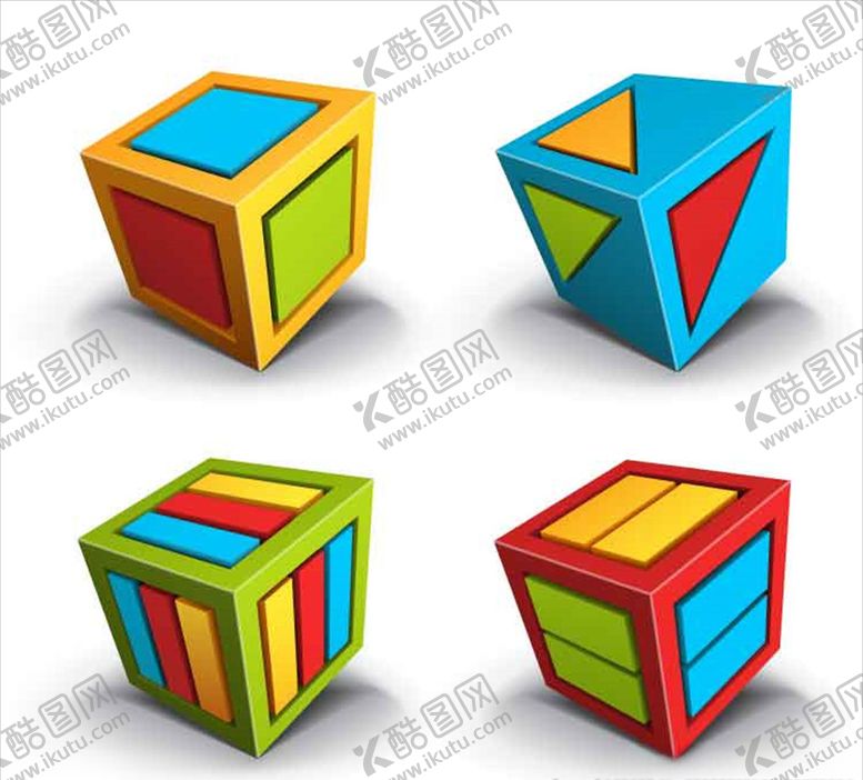 编号：74944310230524096184【酷图网】源文件下载-方块体立方形3D图形素材