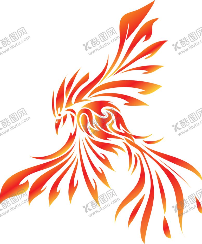 编号：99668405160821106147【酷图网】源文件下载-手绘水彩凤凰