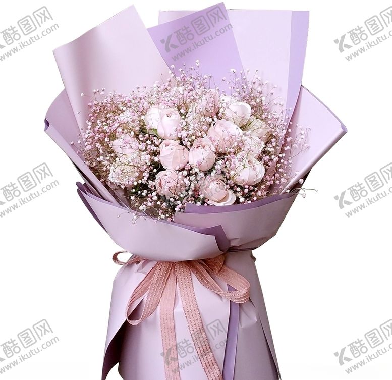 编号：13615309092108124090【酷图网】源文件下载-手捧粉色的求爱恋爱鲜花图片