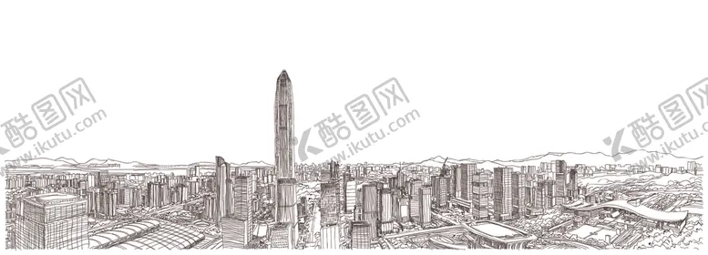 编号：21806402062137154064【酷图网】源文件下载-深圳矢量建筑