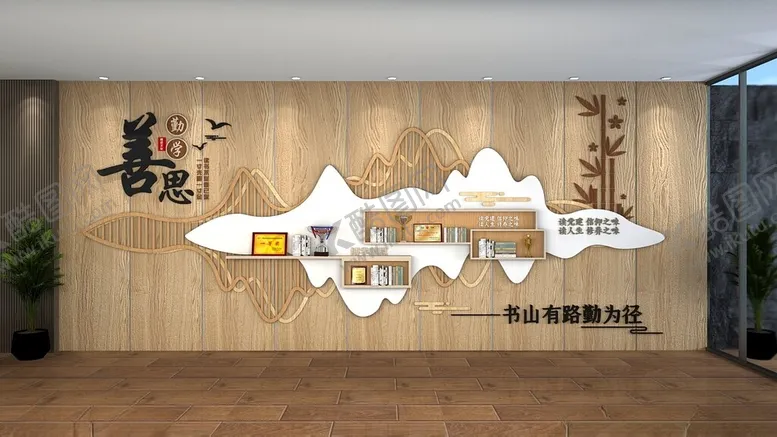 编号：42055806300251526015【酷图网】源文件下载-创意中式文化墙装饰设计