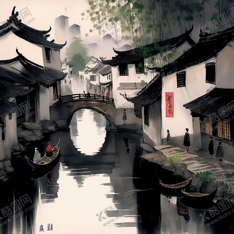编号：78296810161346026568【酷图网】源文件下载-水墨江南