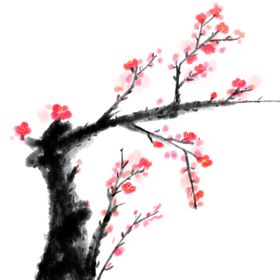 中国风水墨梅