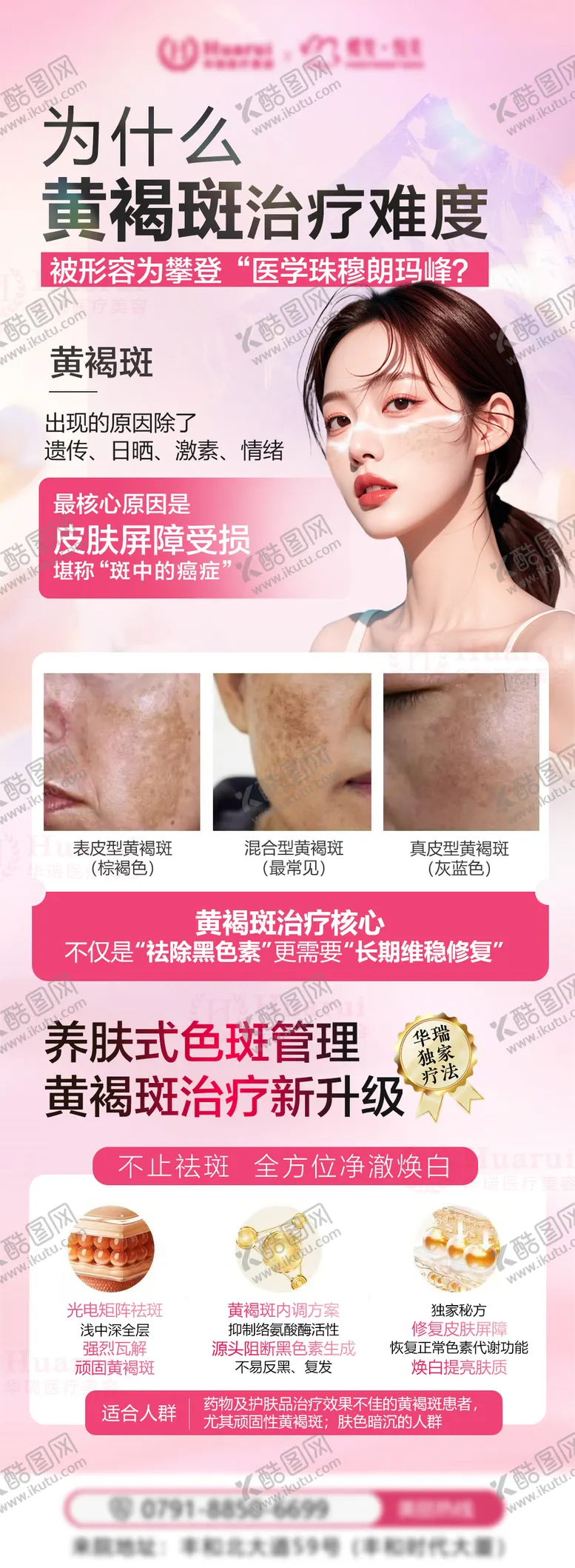 编号：68888304101704036985【酷图网】源文件下载-医美黄褐斑科普海报