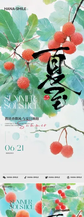 夏至海报荔枝