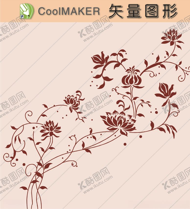 编号：75435707060206422655【酷图网】源文件下载-花草剪纸花草壁纸简洁手绘