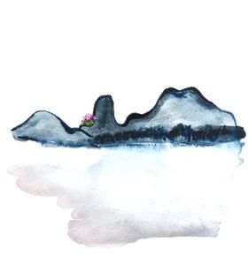 山水画透明素材