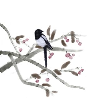 中国古风传统花鸟图案