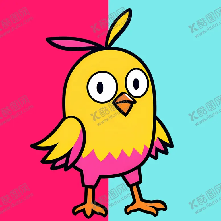 编号：45597502281554127543【酷图网】源文件下载-手绘卡通花哨小鸡