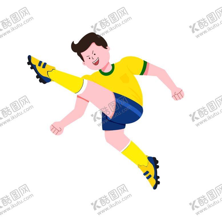 编号：76501902150141561961【酷图网】源文件下载-足球插画男生人物