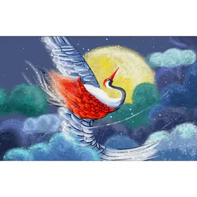 中国风祥云禅意卧室壁画禅意山水床头背景墙