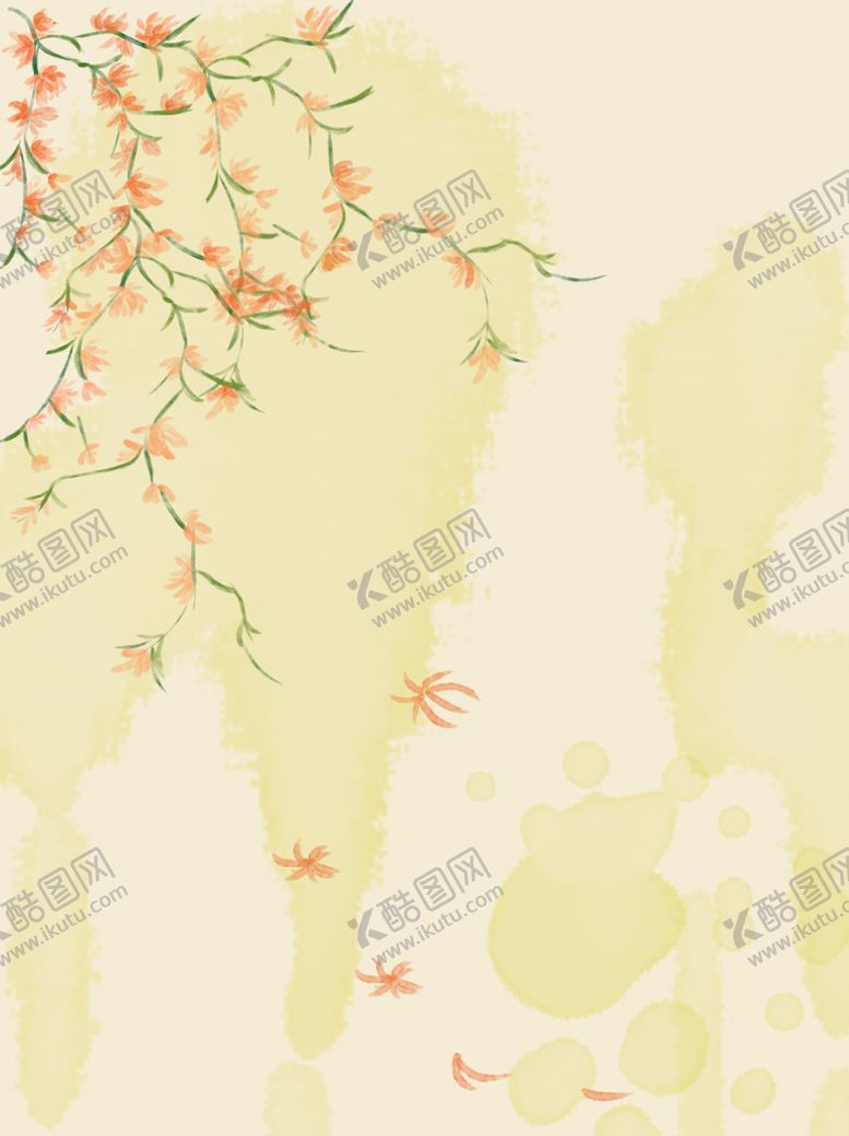 编号：04318209130743362051【酷图网】源文件下载-古风背景小清新手绘