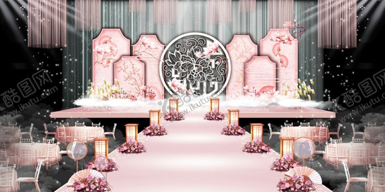 编号：15771709151355006186【酷图网】源文件下载-粉色主题婚礼场景