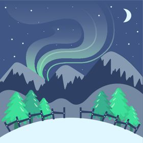 冬天背景日插图风地形寒冷