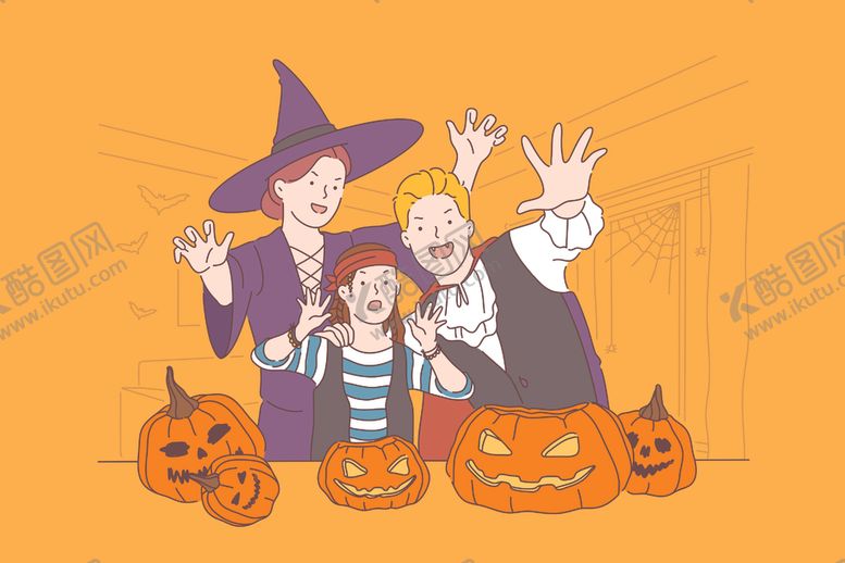 编号：12764109300316486454【酷图网】源文件下载-简笔人物生活插画