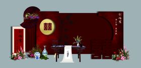 新中式婚宴背景