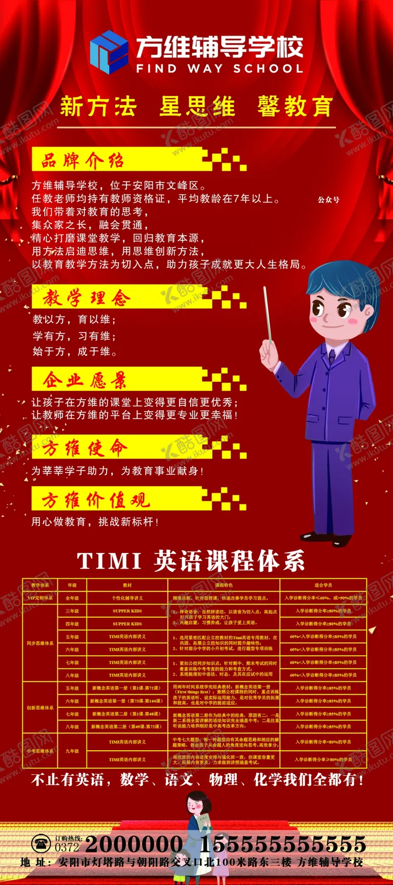 编号：39204509261029412493【酷图网】源文件下载-辅导班展架