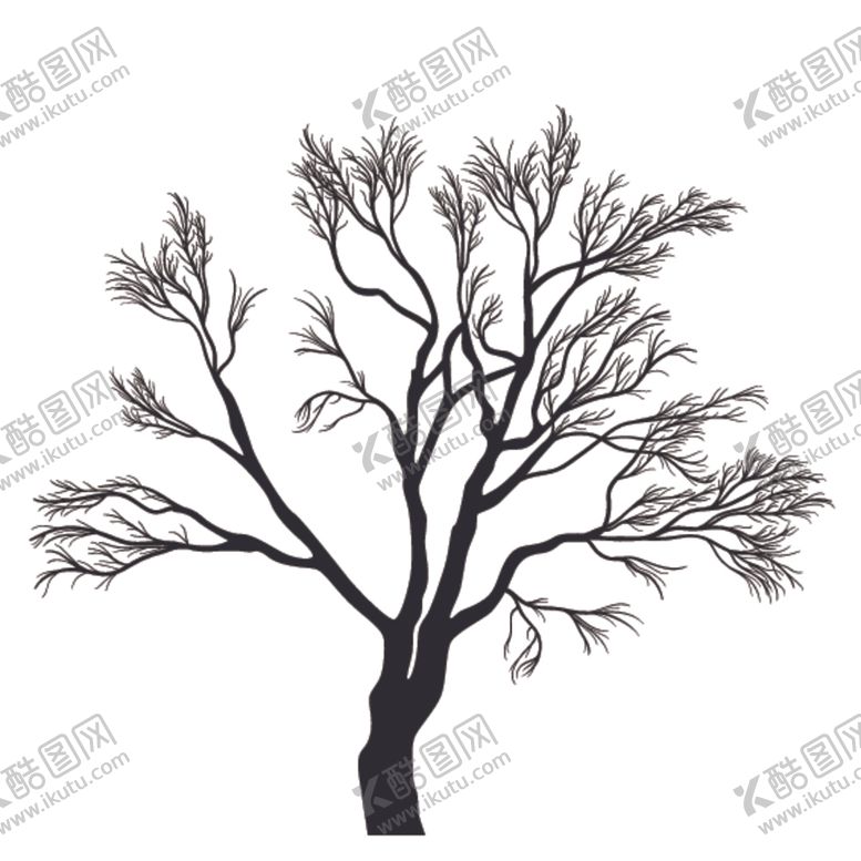 编号：47604610230805458207【酷图网】源文件下载-植物树木剪影