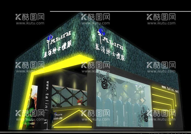 编号：51108112281736084484【酷图网】源文件下载-展览3D模型二面开口