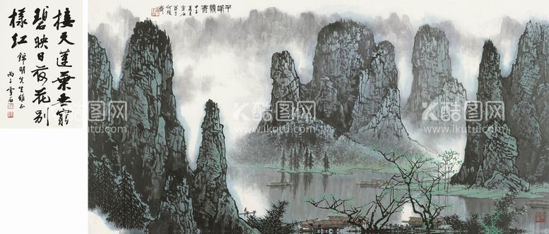 编号：18350609182113020531【酷图网】源文件下载-白雪石国画接天莲叶无穷碧