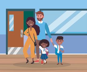 学生日常生活主题插画