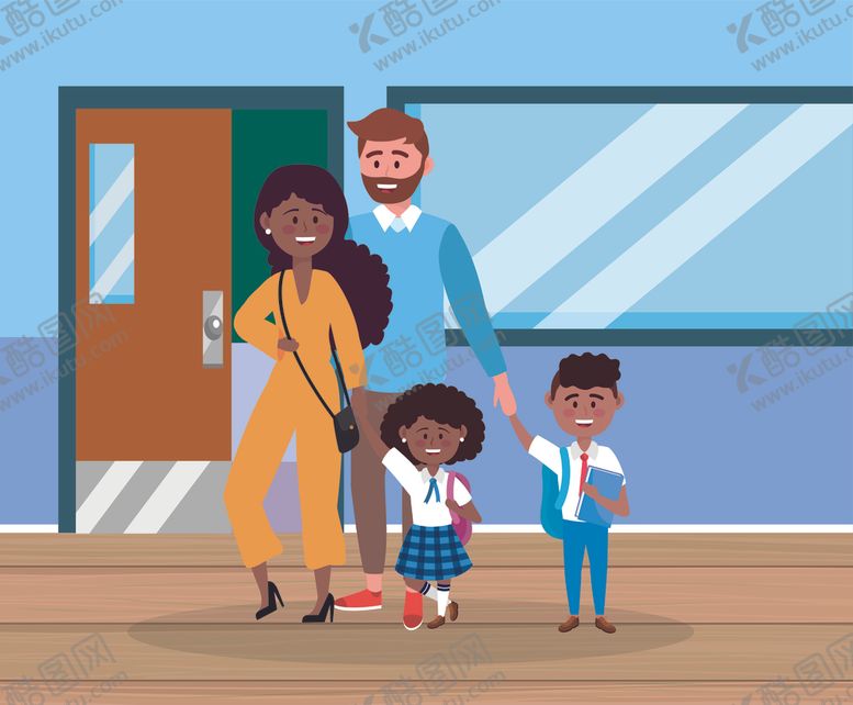 编号：98846310301445106174【酷图网】源文件下载-学生日常生活主题插画