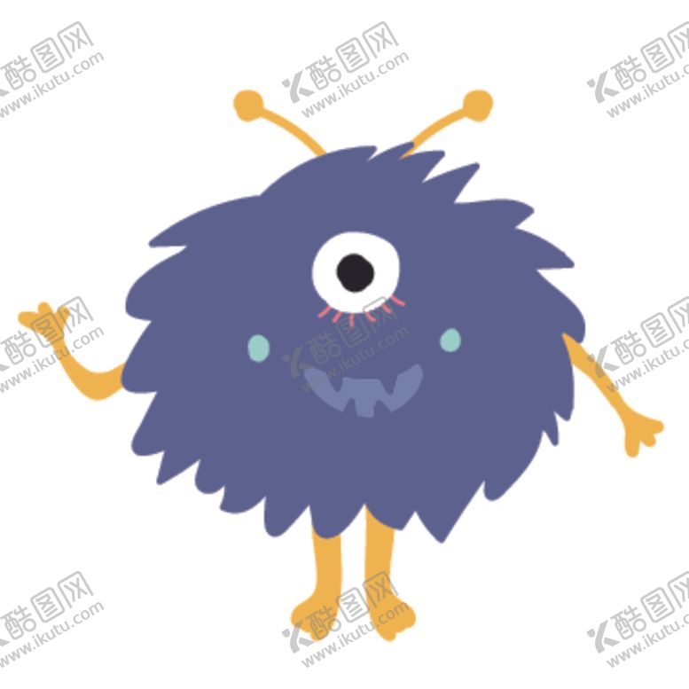 编号：64425705081920088535【酷图网】源文件下载-卡通小怪物插画