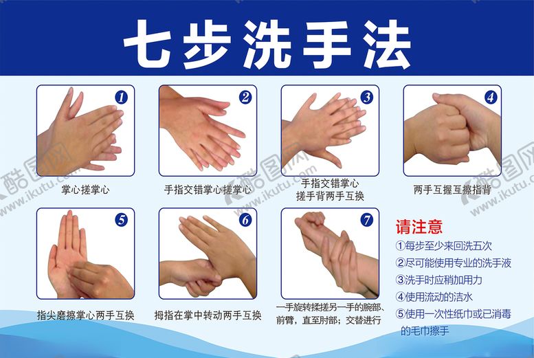 编号：98101504180021104620【酷图网】源文件下载-七步洗手法7步洗手