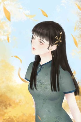 美少女剪贴画