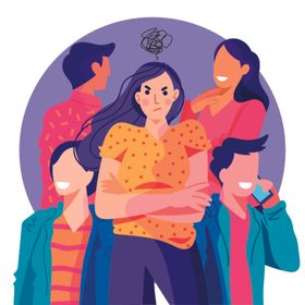 扁平化风格青春年轻人