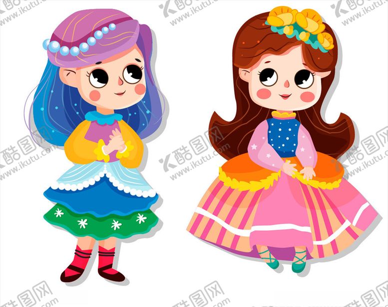 编号：49044509231642505082【酷图网】源文件下载-可爱卡通女孩