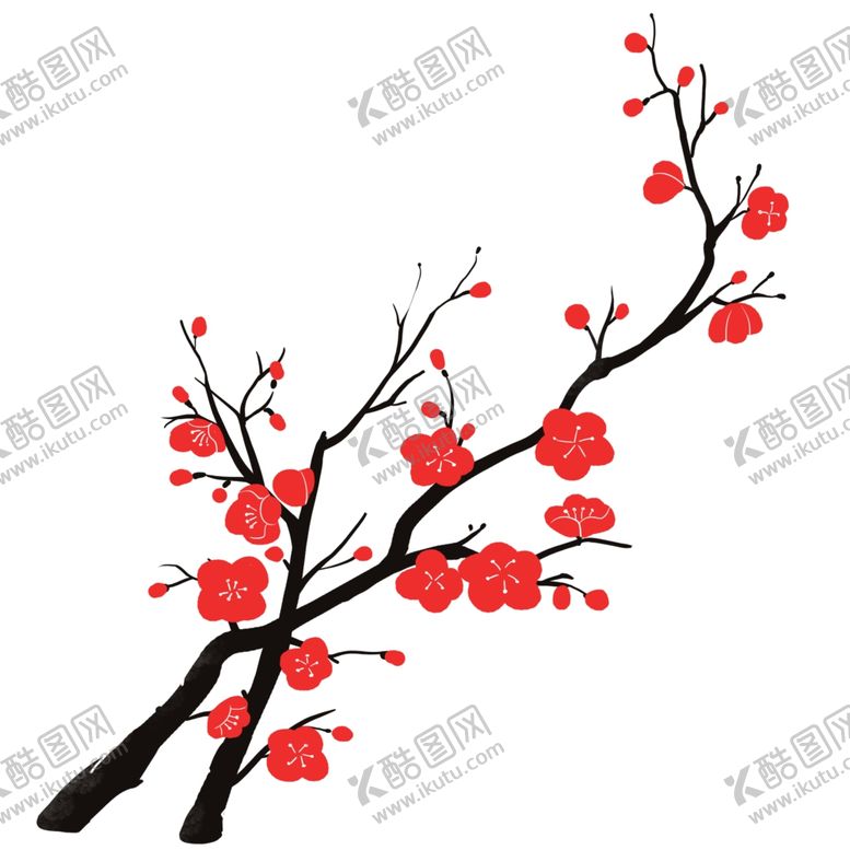 编号：67219011302304067728【酷图网】源文件下载-水墨梅花