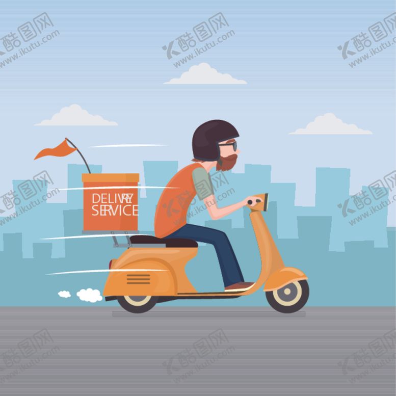 编号：87726609211454468466【酷图网】源文件下载-外卖骑手送餐快递员