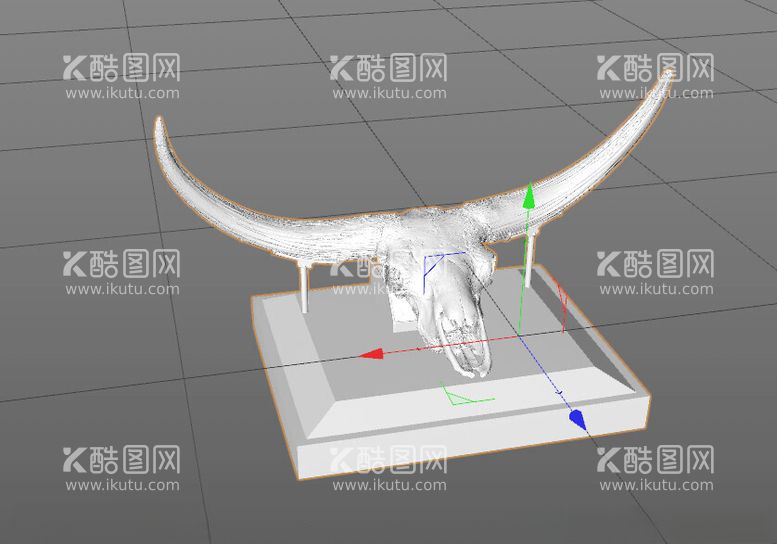 编号：92469911260614135232【酷图网】源文件下载-C4D模型头骨