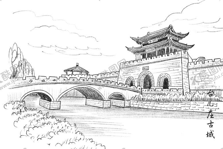 编号：49321809170603056095【酷图网】源文件下载-台儿庄古城