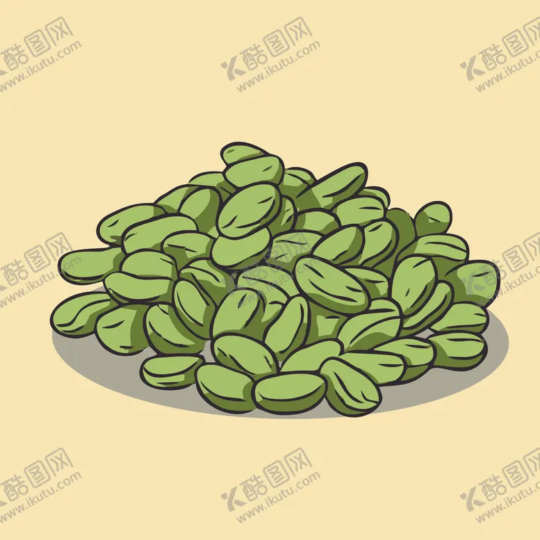 编号：79923302040405414184【酷图网】源文件下载-大豆蔬菜手绘矢量插画