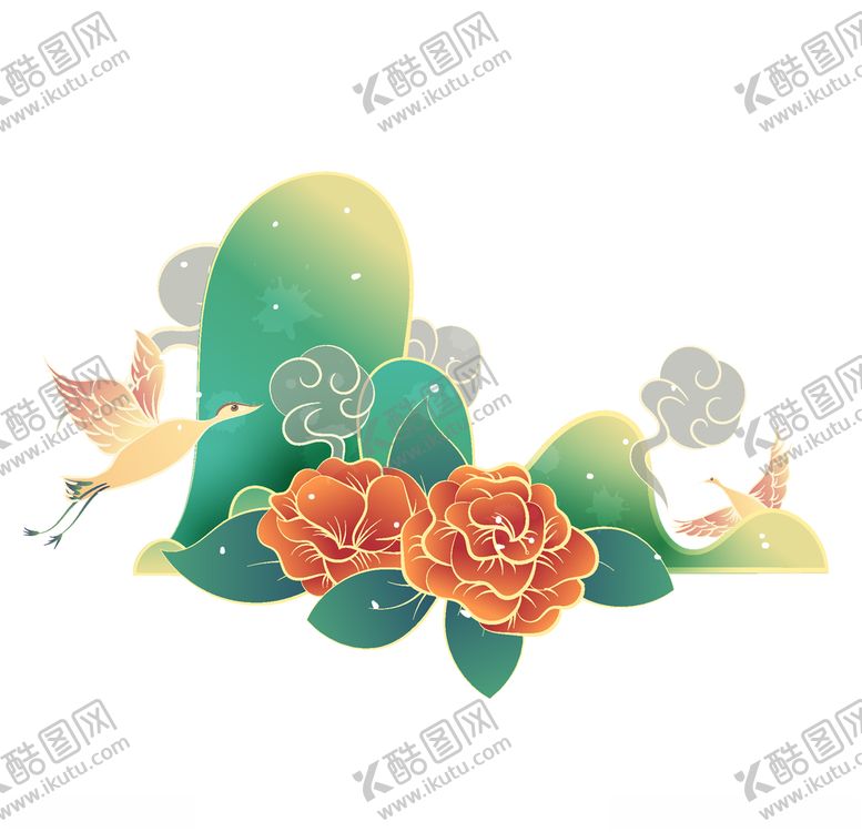 编号：13881005082027214505【酷图网】源文件下载-国潮风工笔画