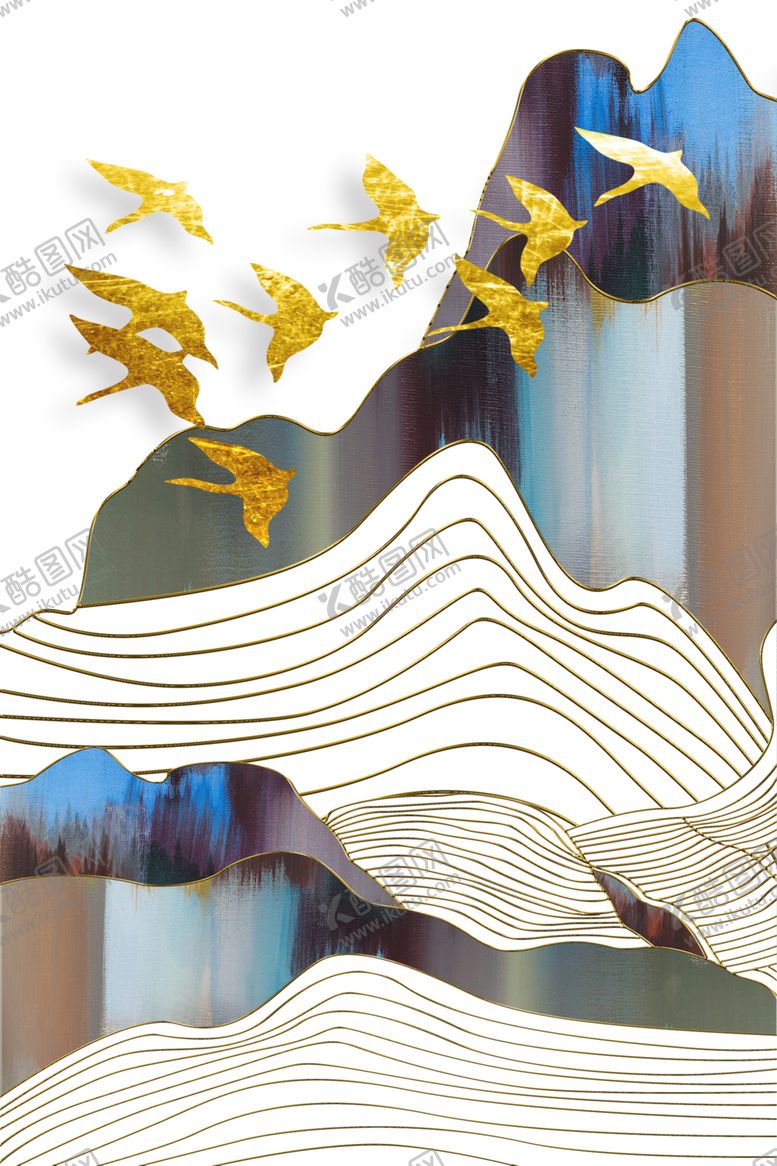 编号：96643409201635484156【酷图网】源文件下载-新中式玄关装饰画