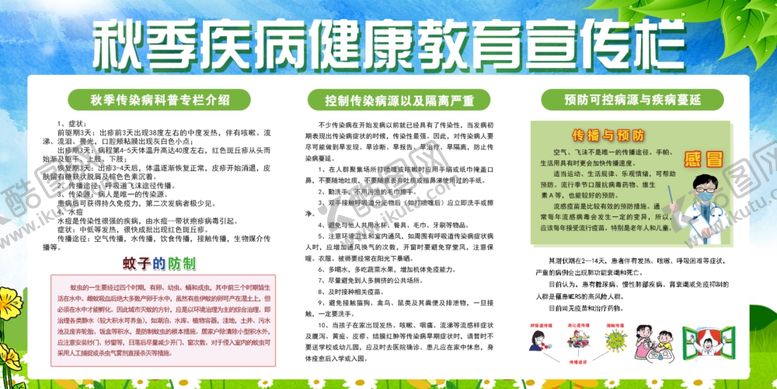编号：45112705100607283872【酷图网】源文件下载-秋季疾病社会公益宣传展板