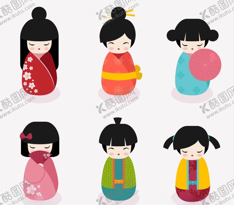 编号：65943809280956491638【酷图网】源文件下载-可爱日本娃娃设计