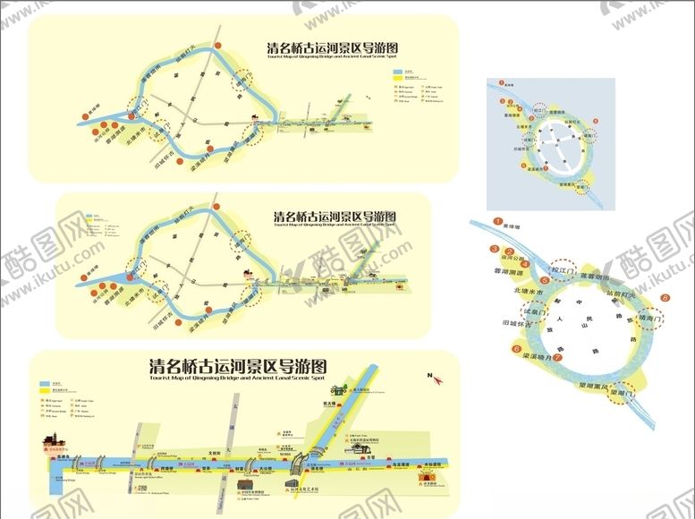 编号：33496310170902237852【酷图网】源文件下载-无锡大运河旅游线路图