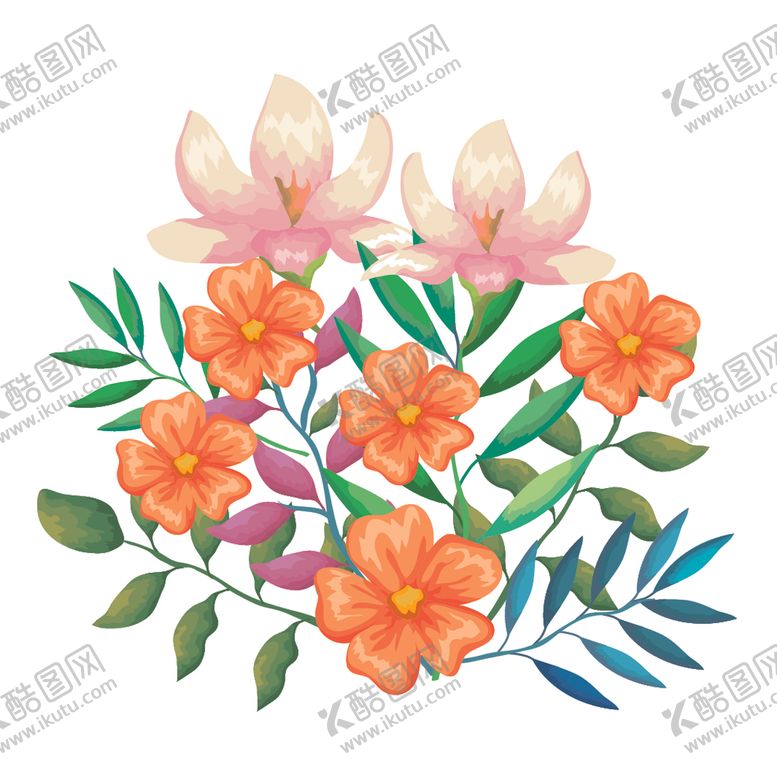 编号：38814407051301164554【酷图网】源文件下载-手绘鲜花
