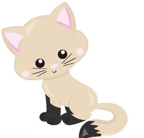 小猫卡通形象AI矢量图设计