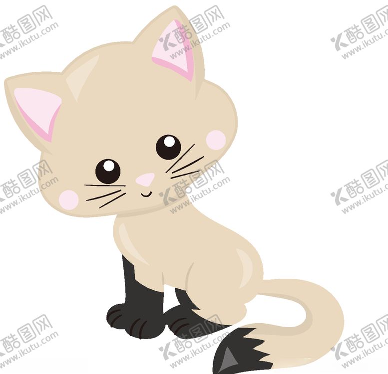 编号：39551510150246048639【酷图网】源文件下载-小猫卡通形象AI矢量图设计