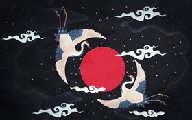 仙鹤海报背景图片