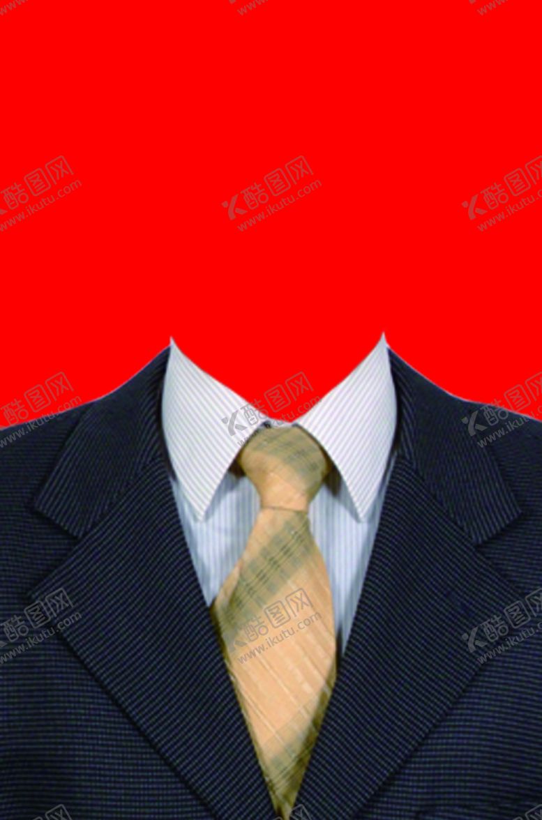 编号：97717205061820109441【酷图网】源文件下载-男士西装证件照模板